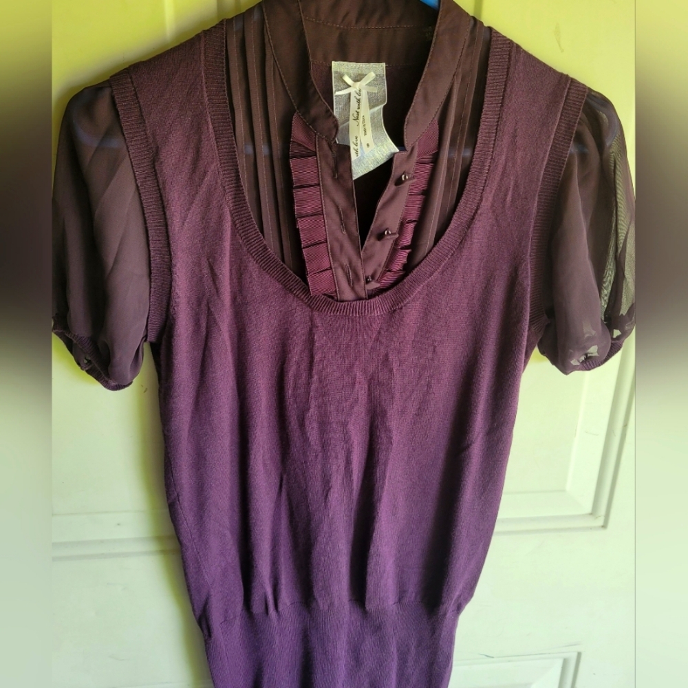 Next Purple Short Sleeve Top